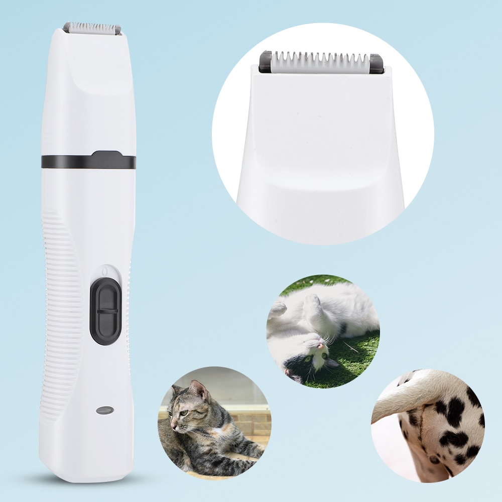 Dog Cat Hair Trimmer Paw Nail Grinder Pets Clippers Foot Nail Cutter Low Noise Dog Pet Grooming Machine USB Pet Supplies