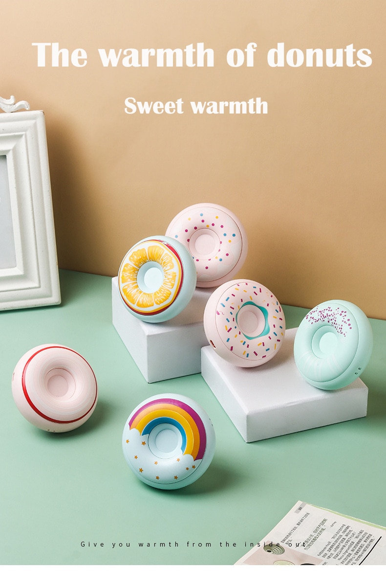 Donuts Hand Warmer Warm Supplies USB Charging Explosion-proof Portable and Warming Baby Cute Gifts Three-speed adjustment