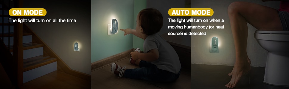 SENSKY LED Night Light Motion Sensor Wireless Plug In US 110V EU UK 220V Night lamp For Hallway Pathway