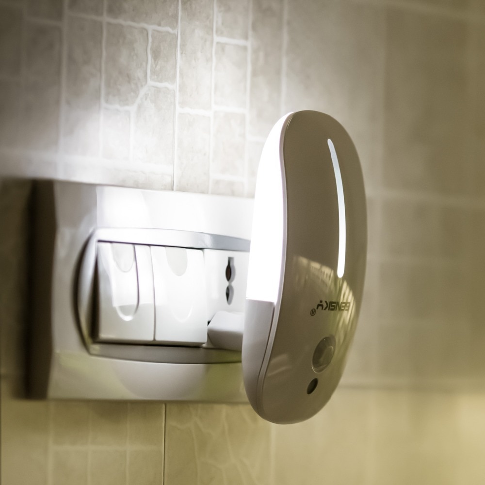 SENSKY LED Night Light Motion Sensor Wireless Plug In US 110V EU UK 220V Night lamp For Hallway Pathway