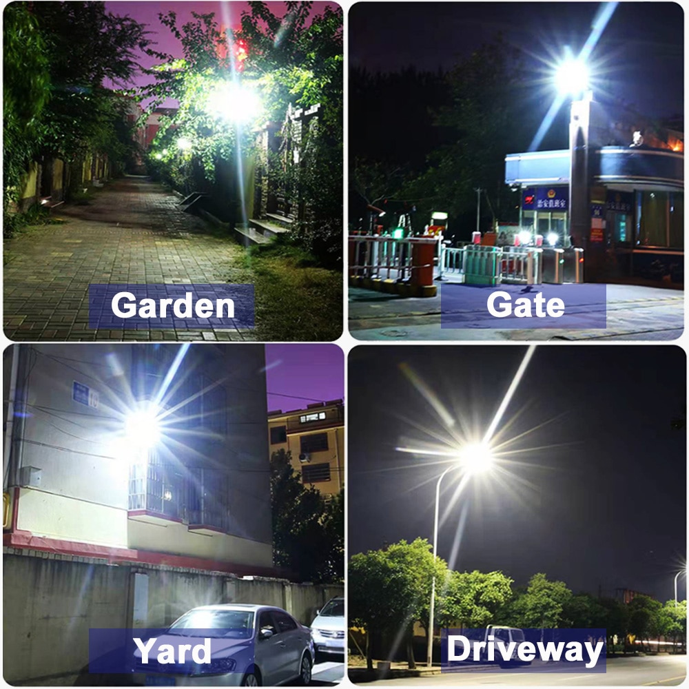 20000mAh Solar Led Light Outdoor 999LED Solar Lamp Waterproof Garden Light Remote Control Solar Street Lamp 1000W 20000W Battery