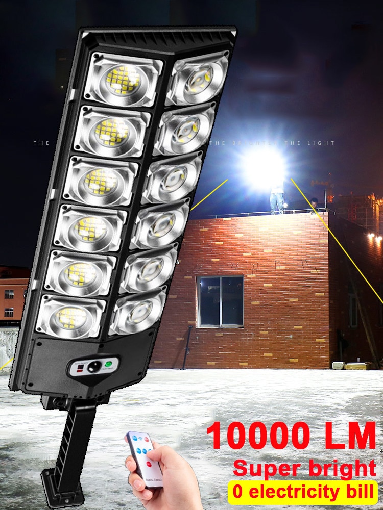 20000mAh Solar Led Light Outdoor 999LED Solar Lamp Waterproof Garden Light Remote Control Solar Street Lamp 1000W 20000W Battery