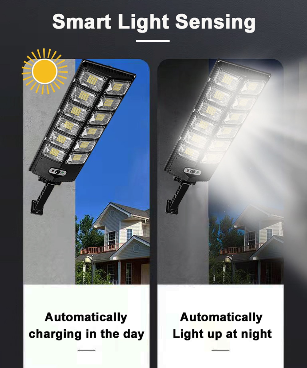 20000mAh Solar Led Light Outdoor 999LED Solar Lamp Waterproof Garden Light Remote Control Solar Street Lamp 1000W 20000W Battery
