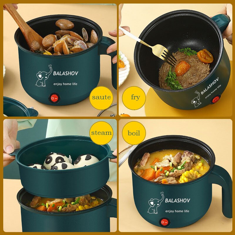 Mini Electric Rice Cooker 1.8L Non-stick Cooking Machine Single/Double Layer Hot Pot Multifunction Electric Rice Cooker for Home