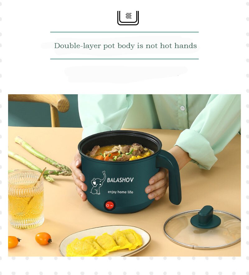 Mini Electric Rice Cooker 1.8L Non-stick Cooking Machine Single/Double Layer Hot Pot Multifunction Electric Rice Cooker for Home