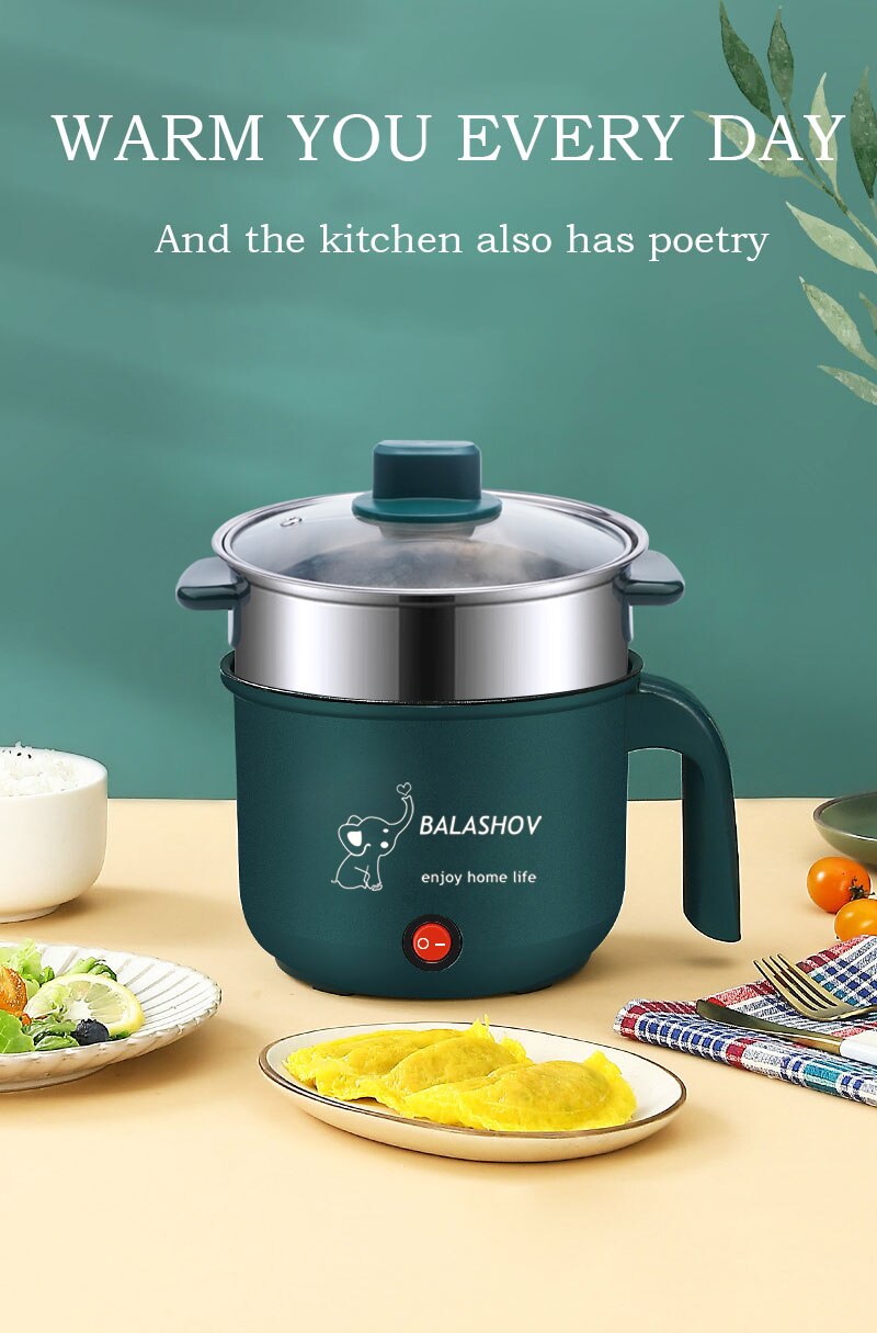 Mini Electric Rice Cooker 1.8L Non-stick Cooking Machine Single/Double Layer Hot Pot Multifunction Electric Rice Cooker for Home