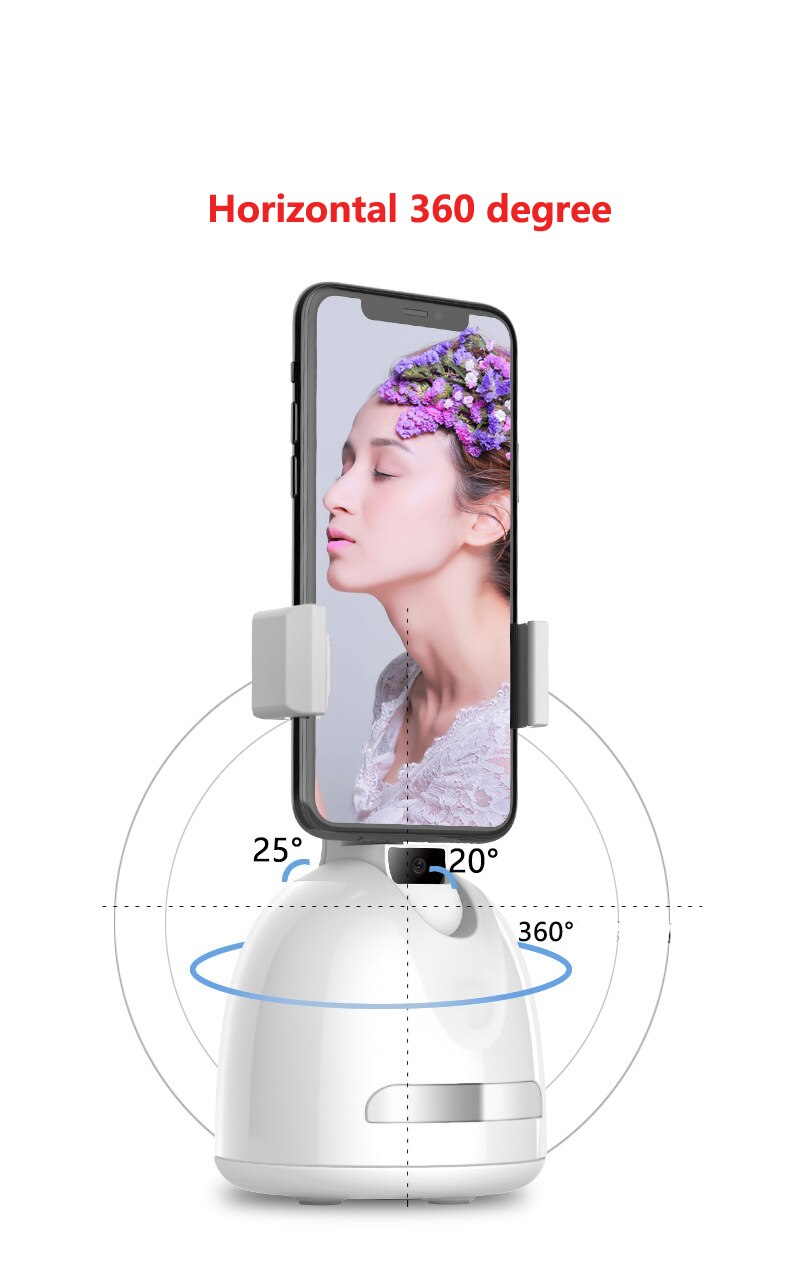 Auto Face Tracking Camera Gimbal Stabilizer Smart Shooting Holder 360 Rotation Tripod Selfie Stick for Live Vlog Video Recording
