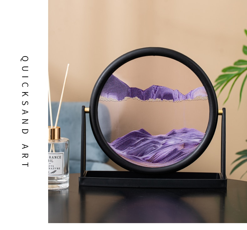 Moving Sand Art Creative 3D Deep Sea Sandscape Quicksand Hourglass Home Decoration Accessories Office Decoration Home Decor Gift