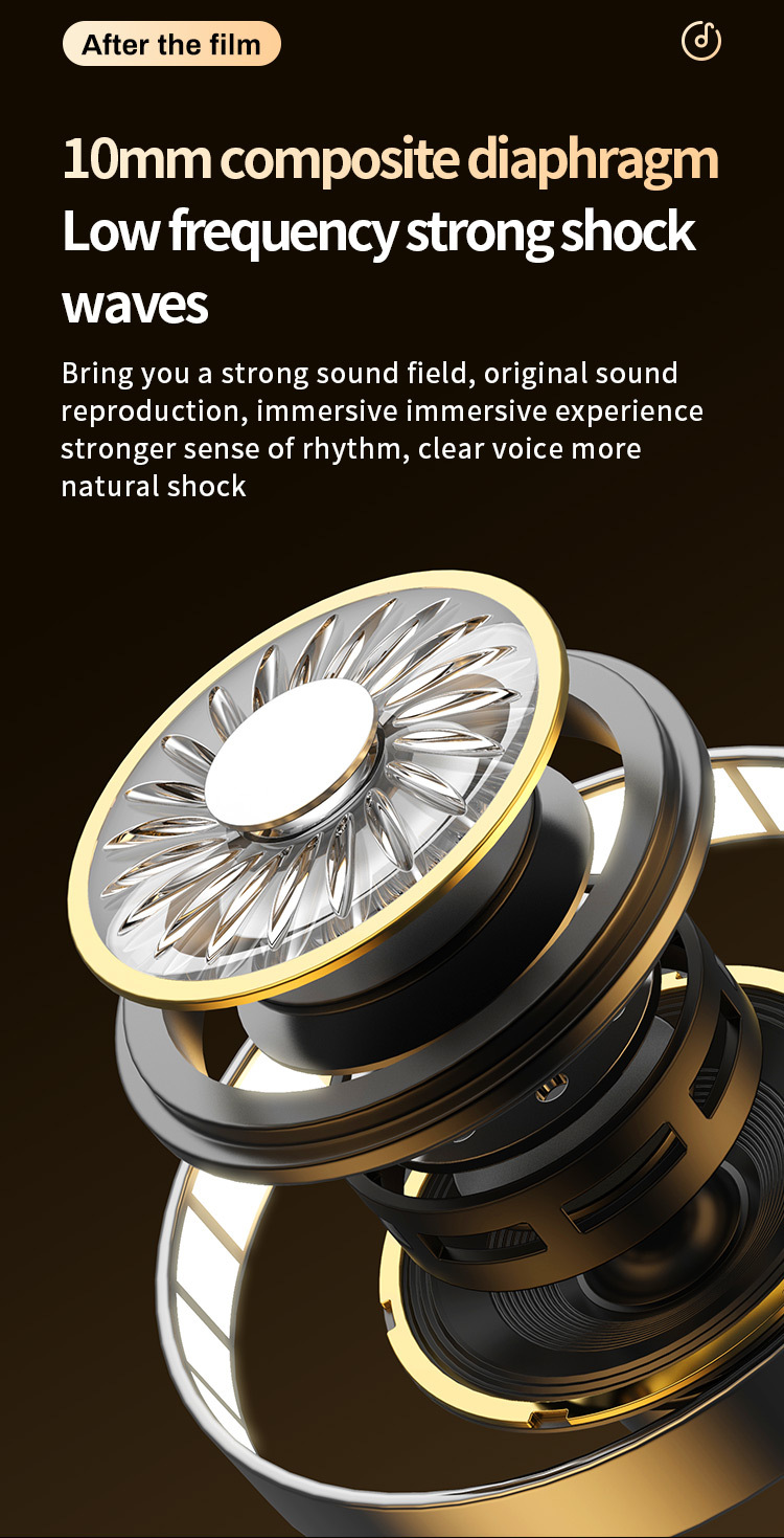 Wireless Bluetooth Headset Touch Light Mini High Quality Earplugs Anti-Sweat HD Sound Quality Stereo Universal Headset