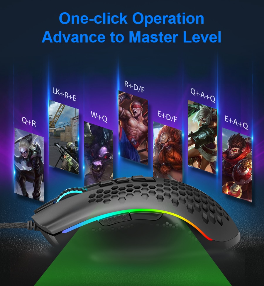 Redragon Storm M808 USB wired RGB Gaming Mouse 12400 DPI programmable game mice backlight ergonomic laptop PC computer