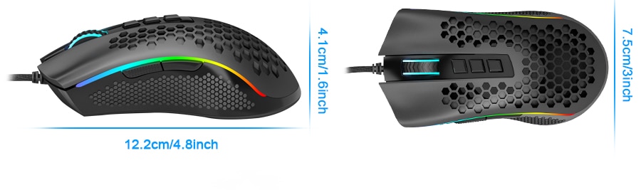 Redragon Storm M808 USB wired RGB Gaming Mouse 12400 DPI programmable game mice backlight ergonomic laptop PC computer
