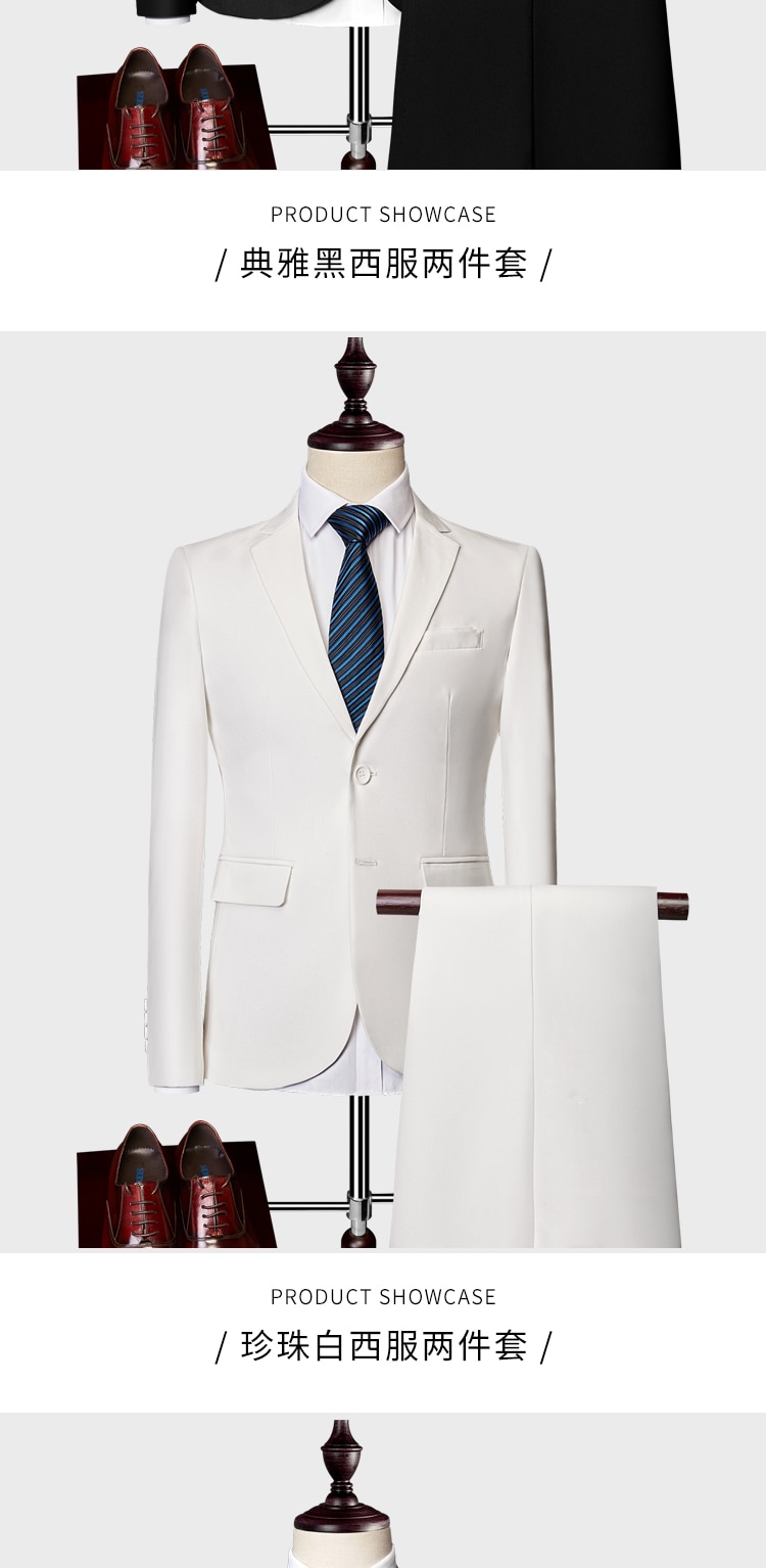Blazers Pants Sets 2022 New Fashion Groom Wedding Dress Suits Men's Casual Business 2 Piece Set Suit Jacket Coat Trousers M-6XL