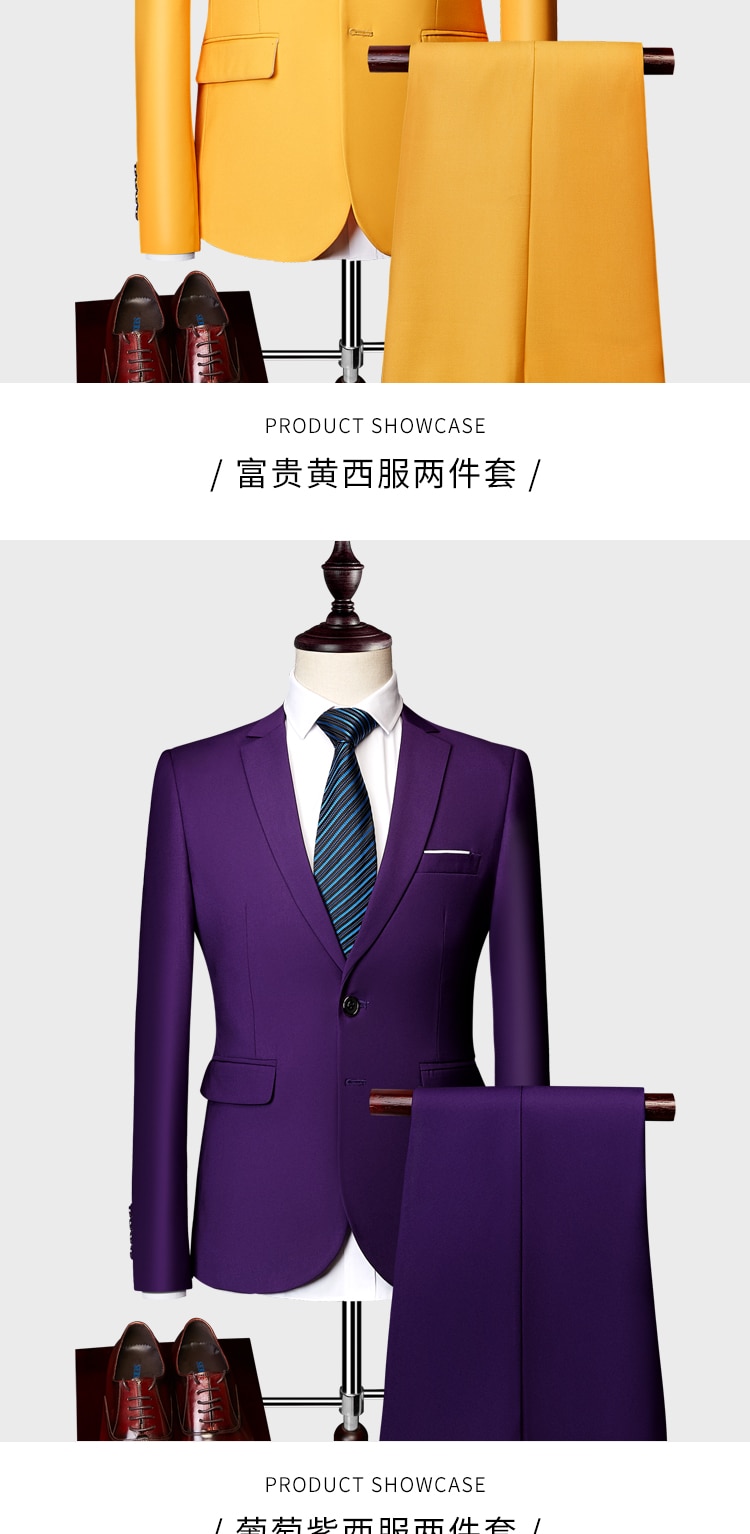 Blazers Pants Sets 2022 New Fashion Groom Wedding Dress Suits Men's Casual Business 2 Piece Set Suit Jacket Coat Trousers M-6XL