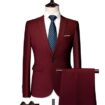 1 button wine red
