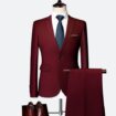 2 button wine red