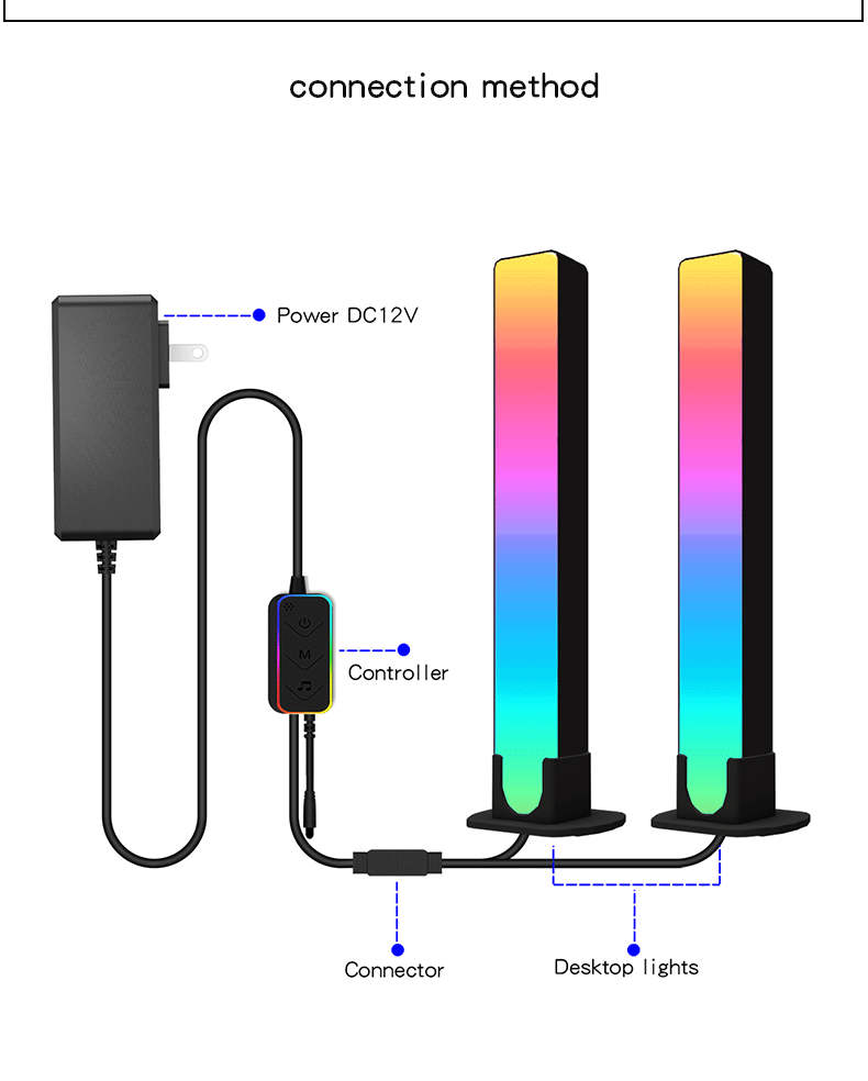 Smart RGB Desktop Atmosphere Night Light Music Rhythm LED Pickup Lights bluetooth App Control Home Living Room Decor Table Lamp