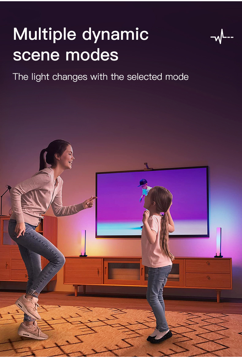 Smart RGB Desktop Atmosphere Night Light Music Rhythm LED Pickup Lights bluetooth App Control Home Living Room Decor Table Lamp