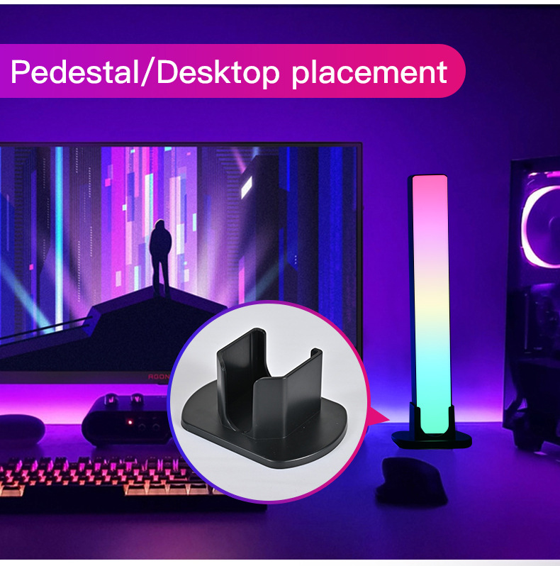 Smart RGB Desktop Atmosphere Night Light Music Rhythm LED Pickup Lights bluetooth App Control Home Living Room Decor Table Lamp