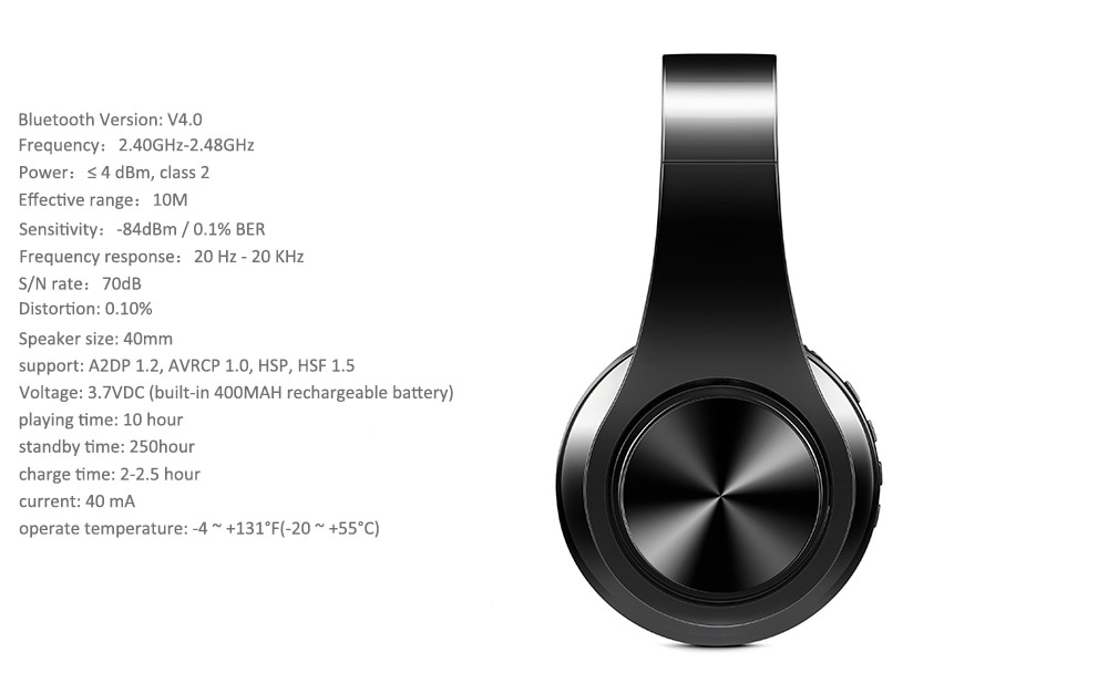 CATASSU Earphone Bluetooth Headphones Over Ear Stereo Wireless Headset Soft Leather Earmuffs Built-in Mic for PC/Cell Phones/TV