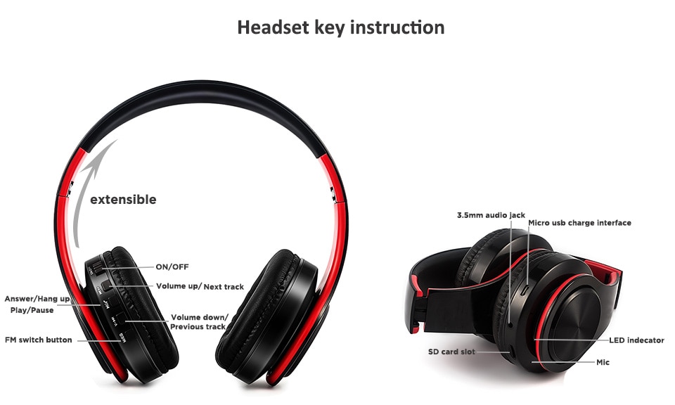 CATASSU Earphone Bluetooth Headphones Over Ear Stereo Wireless Headset Soft Leather Earmuffs Built-in Mic for PC/Cell Phones/TV