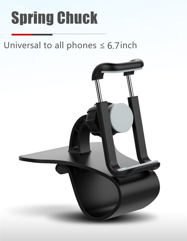 Car Mobile Phone Holder Easy Clip Mount Stand Panel Multi-Functional Universal Dashboard GPS Navigation Bracket Holder