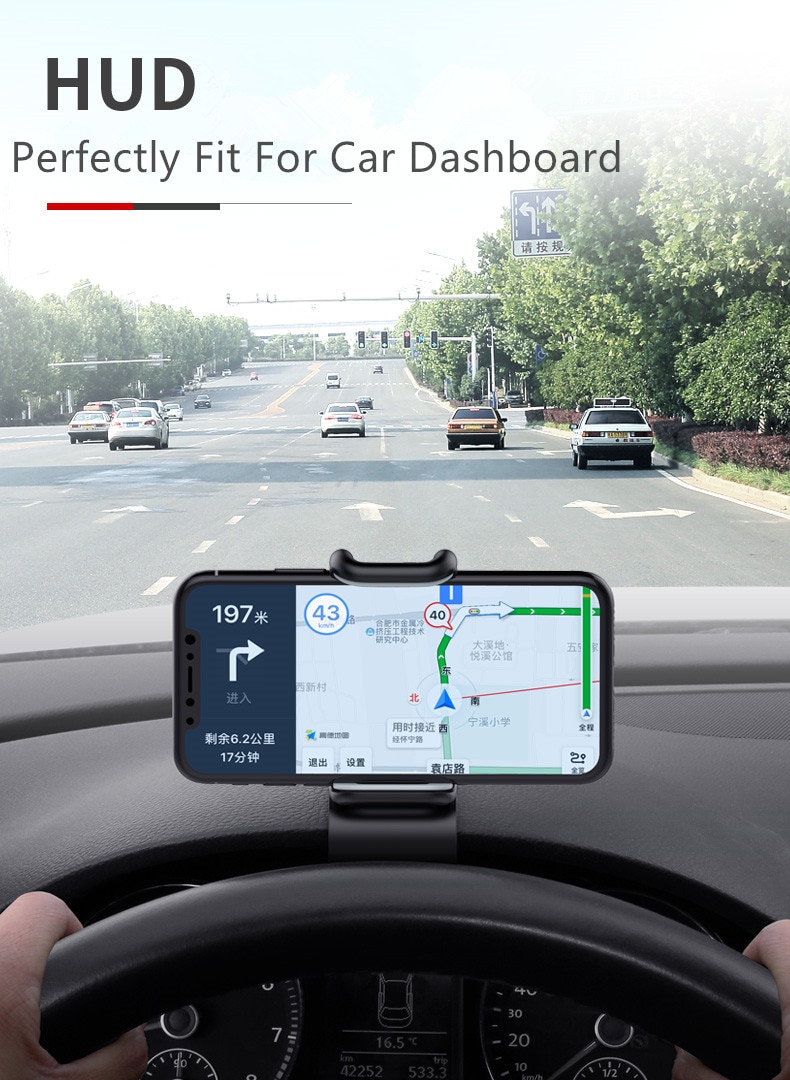 Car Mobile Phone Holder Easy Clip Mount Stand Panel Multi-Functional Universal Dashboard GPS Navigation Bracket Holder