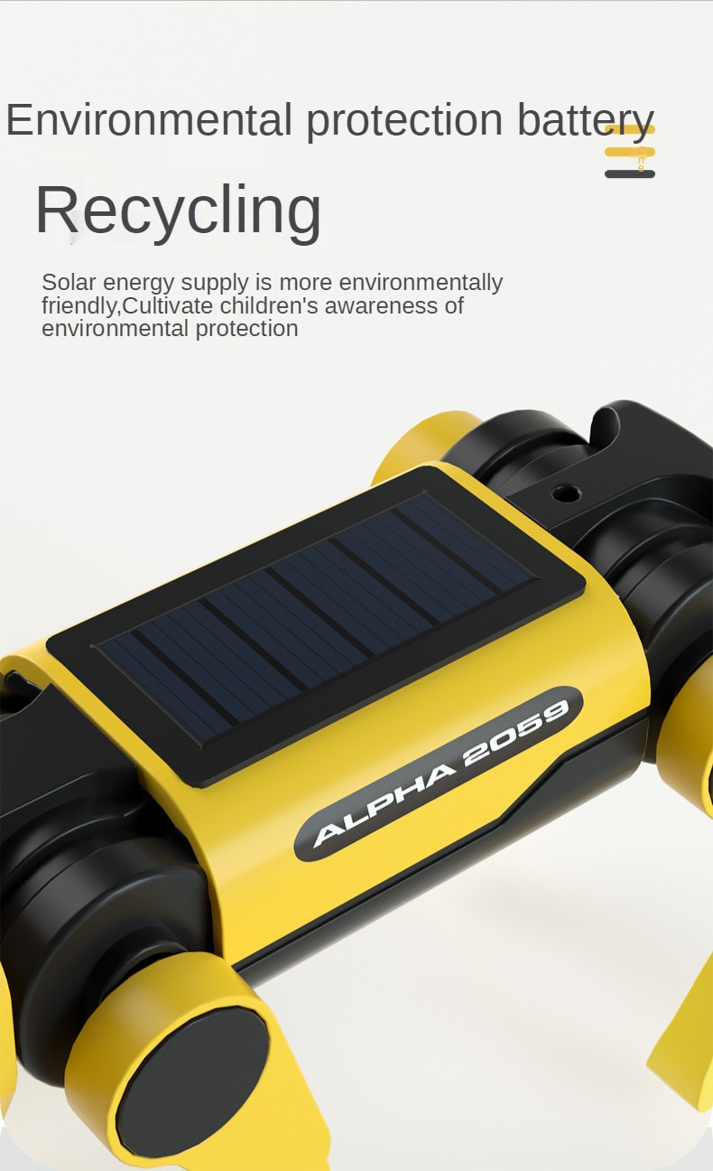 Xiaomi Youpin Solar Electric Mechanical Dog Cow Children Educational Assembly Tech Puzzle Toy Bionic Smart Robot Dog Toys