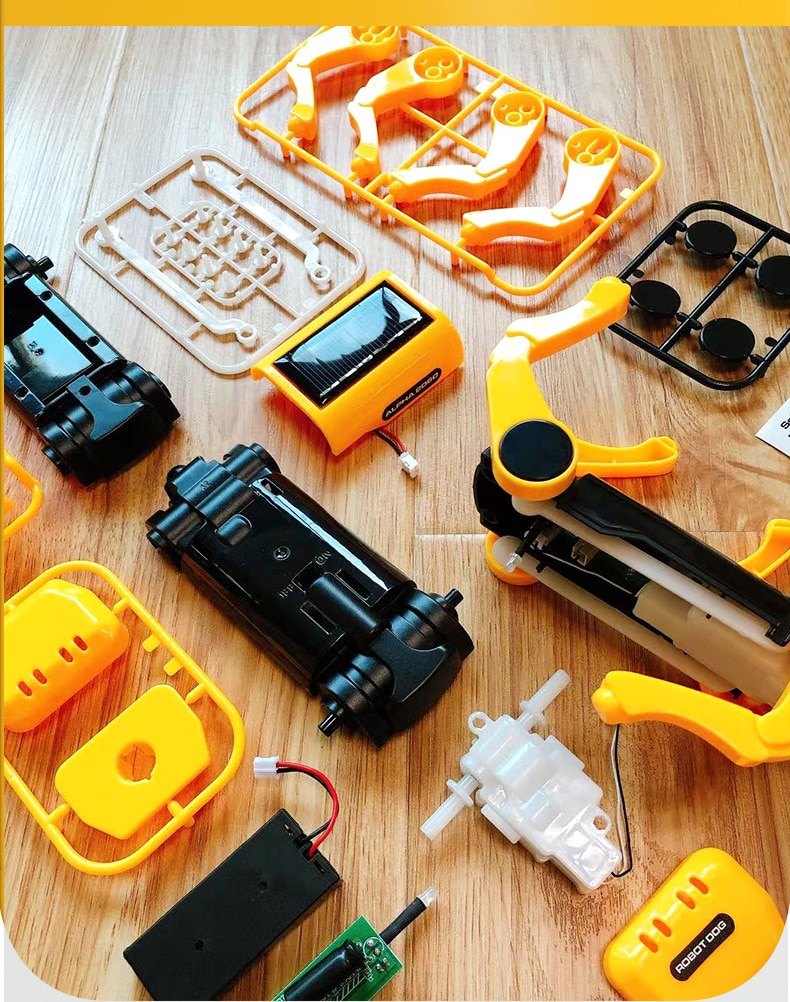 Xiaomi Youpin Solar Electric Mechanical Dog Cow Children Educational Assembly Tech Puzzle Toy Bionic Smart Robot Dog Toys