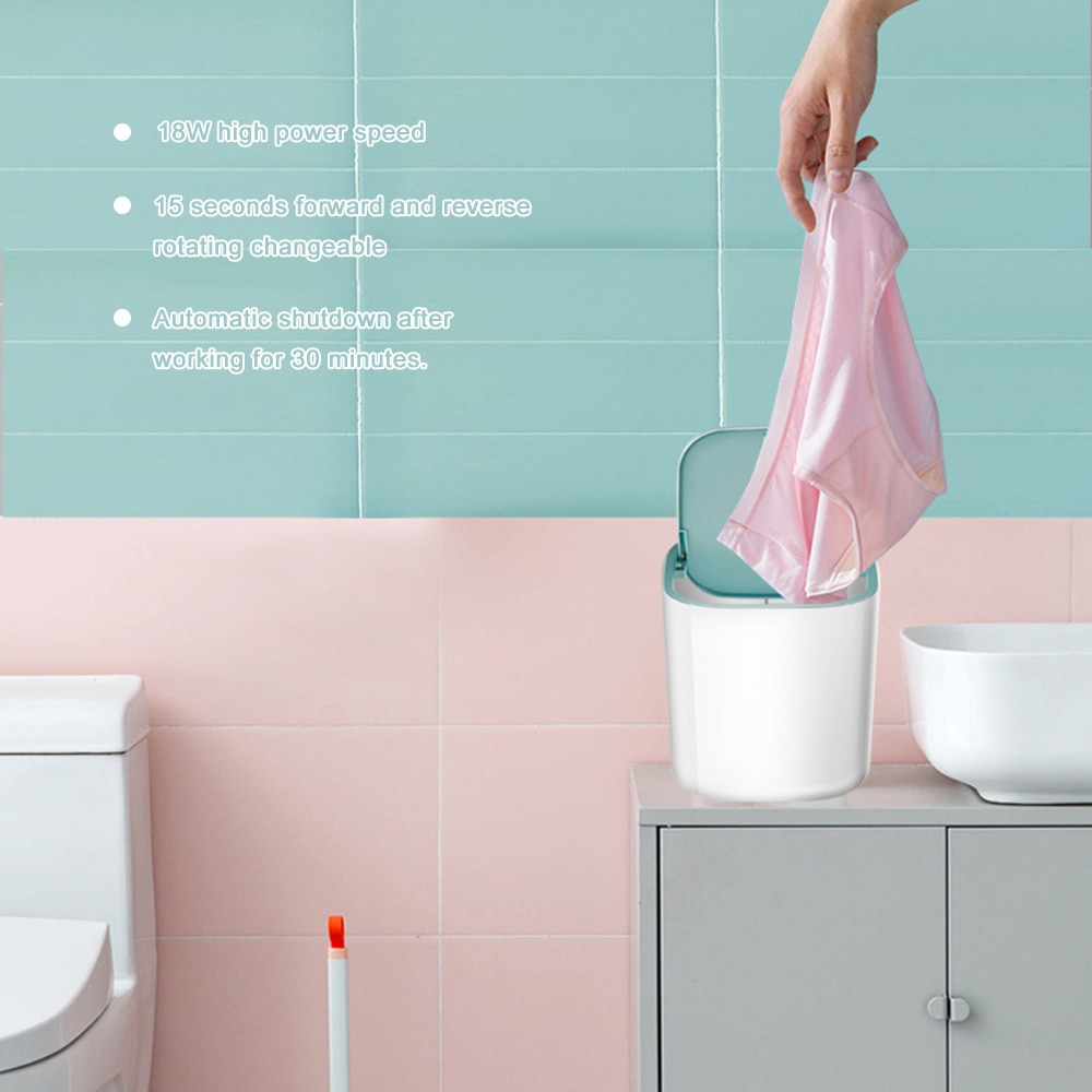 Mini Washing Machine For Socks Underwear Clothes Portable Personal Rotating Turbines Washer for Travel Home Business Trip