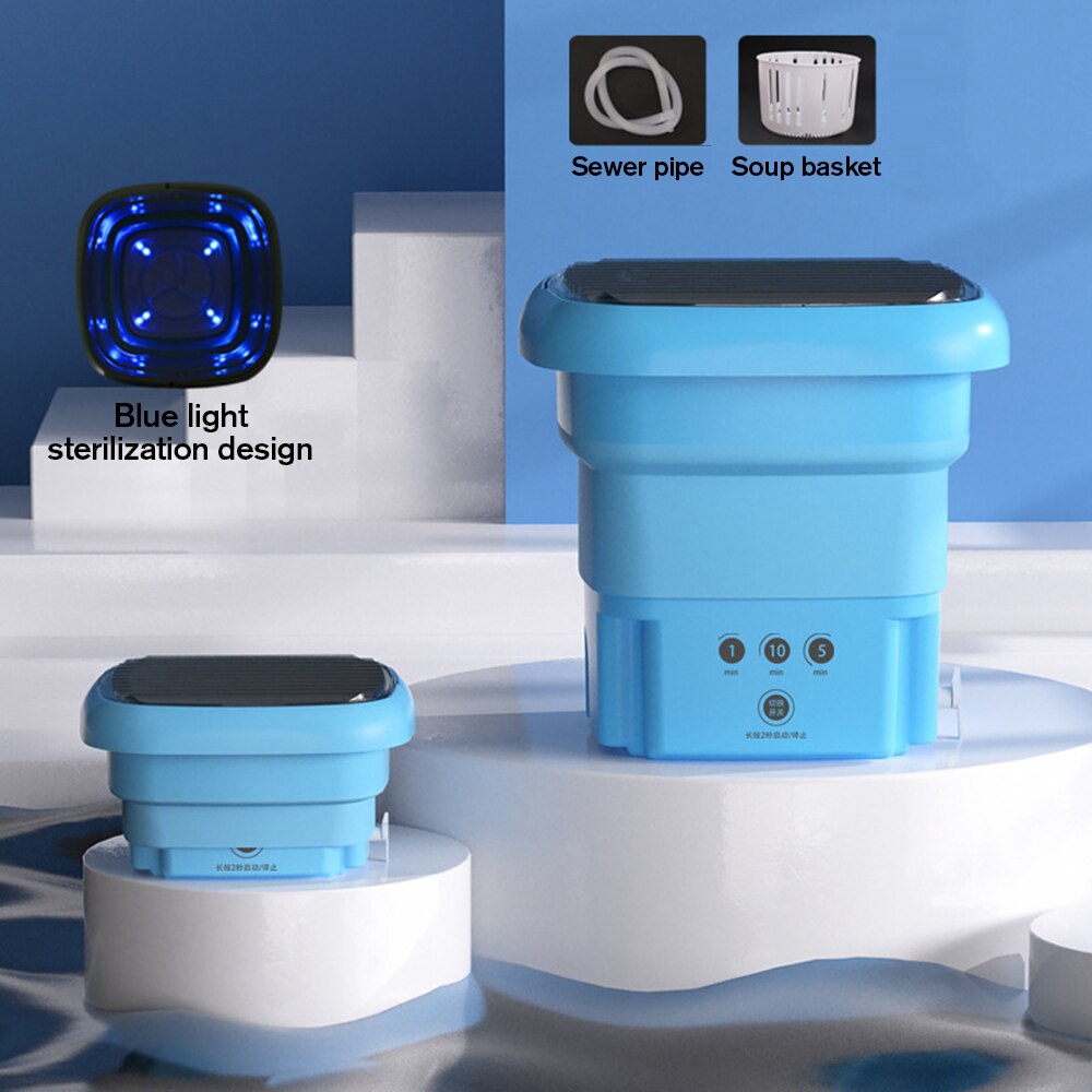 Portable mini folding washing machine household Dormitory Student small single use baby washing machine with Dryer Bucket