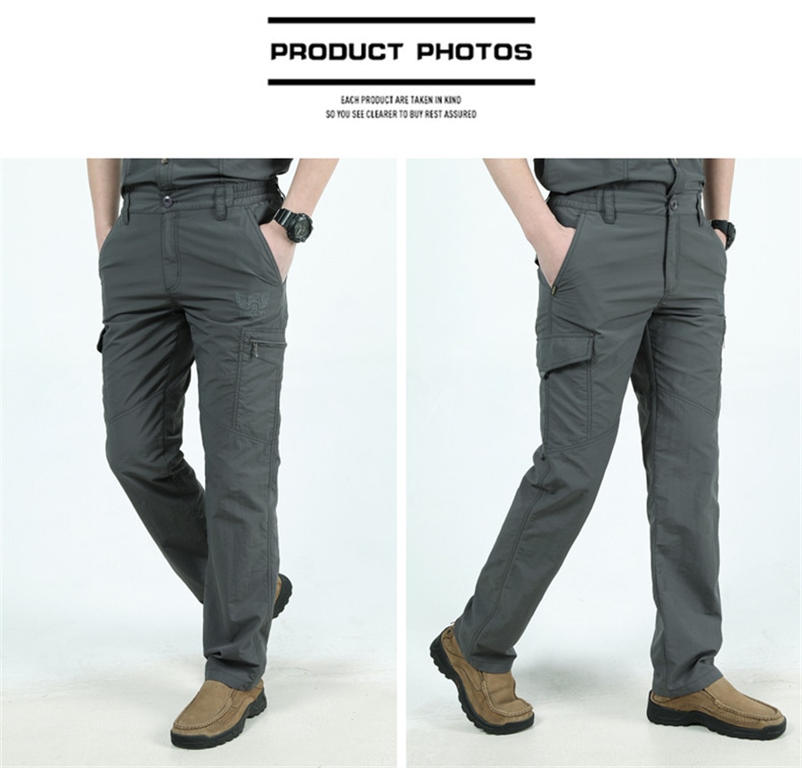 2022 Outdoor Waterproof Tactical Cargo Pants Men Breathable Summer Casual Army Military Long Trousers Male Quick Dry Cargo Pants