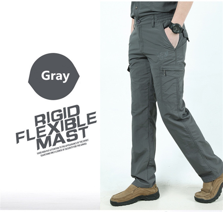 2022 Outdoor Waterproof Tactical Cargo Pants Men Breathable Summer Casual Army Military Long Trousers Male Quick Dry Cargo Pants