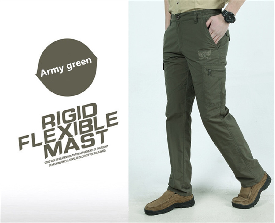 2022 Outdoor Waterproof Tactical Cargo Pants Men Breathable Summer Casual Army Military Long Trousers Male Quick Dry Cargo Pants