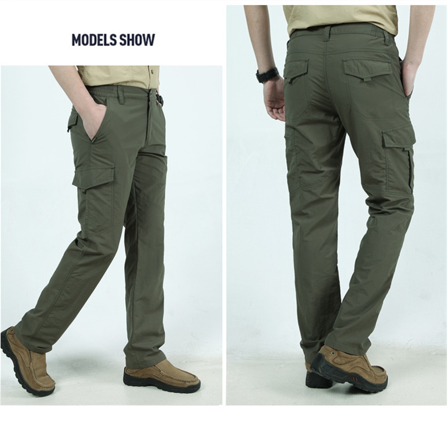 2022 Outdoor Waterproof Tactical Cargo Pants Men Breathable Summer Casual Army Military Long Trousers Male Quick Dry Cargo Pants