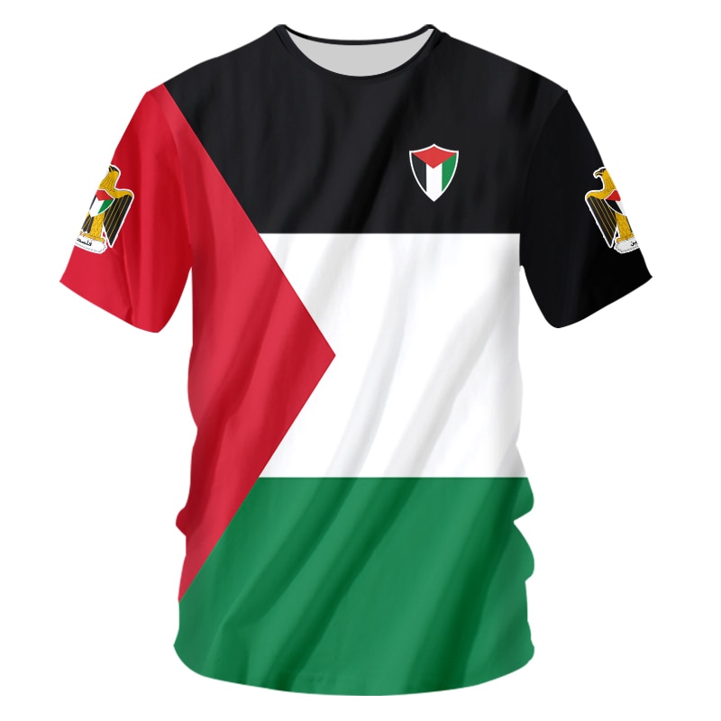 OGKB 3D Printed Free Palestine T shirt Men Summer Custom Short Sleeve Shirt Save Palestine Keep Peace Customized Shirt Oversize