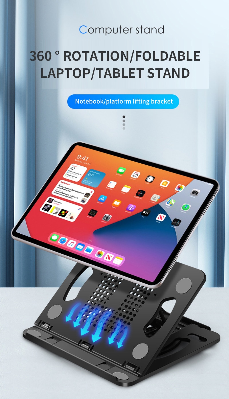 RYRA Adjustable Laptop Stand Holder 8-Gear P1-PRO Protable Aluminum Alloy Desktop Foldable Holder Notebook Rise Bracket