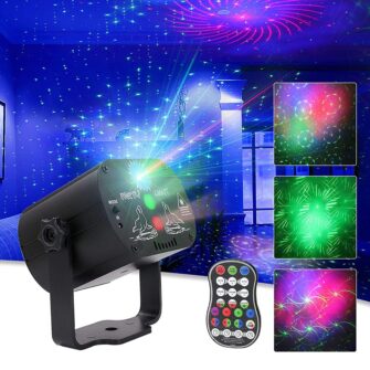 Disco Light Mini USB Charge Strobe Party Stage Lighting Effect Voice Control Laser Projector Lamp for Dance Floor Party Lights
