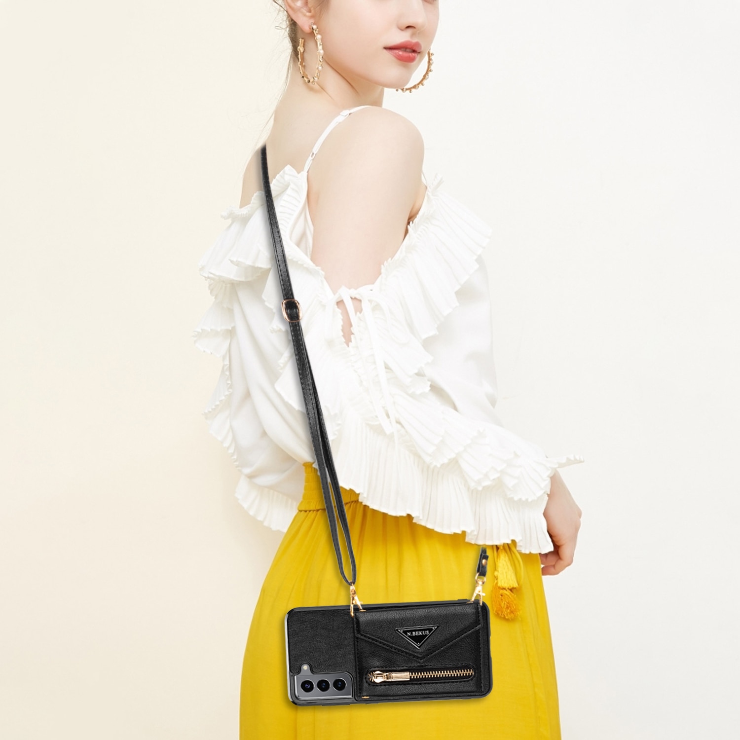 Crossbody Necklace strap Lanyard Cord Leather phone case For SAMSUNG A12 5G A51 A53 NOTE20 S20 S21 A72 S22 S22P S21FE back cover