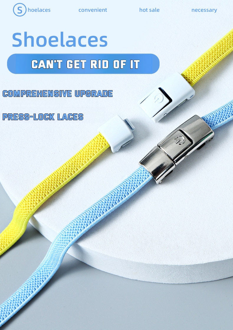 2022 Press Lock Shoelaces without ties Elastic Laces Sneaker 8MM Widened Flat No Tie Shoe laces Kids Adult Shoelace for Shoes