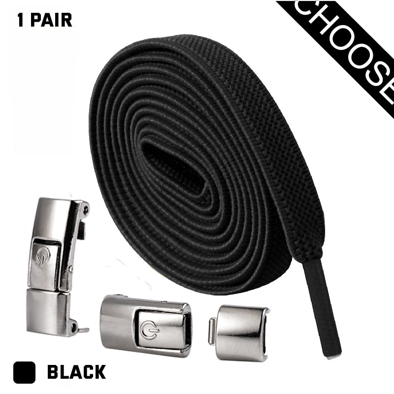 2022 Press Lock Shoelaces without ties Elastic Laces Sneaker 8MM Widened Flat No Tie Shoe laces Kids Adult Shoelace for Shoes