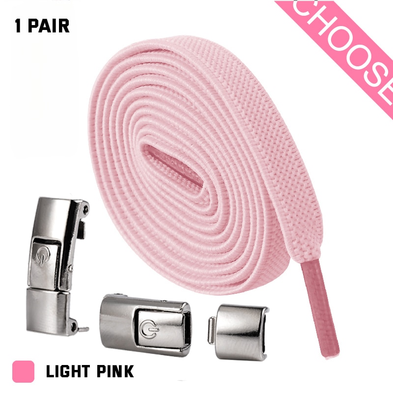 2022 Press Lock Shoelaces without ties Elastic Laces Sneaker 8MM Widened Flat No Tie Shoe laces Kids Adult Shoelace for Shoes
