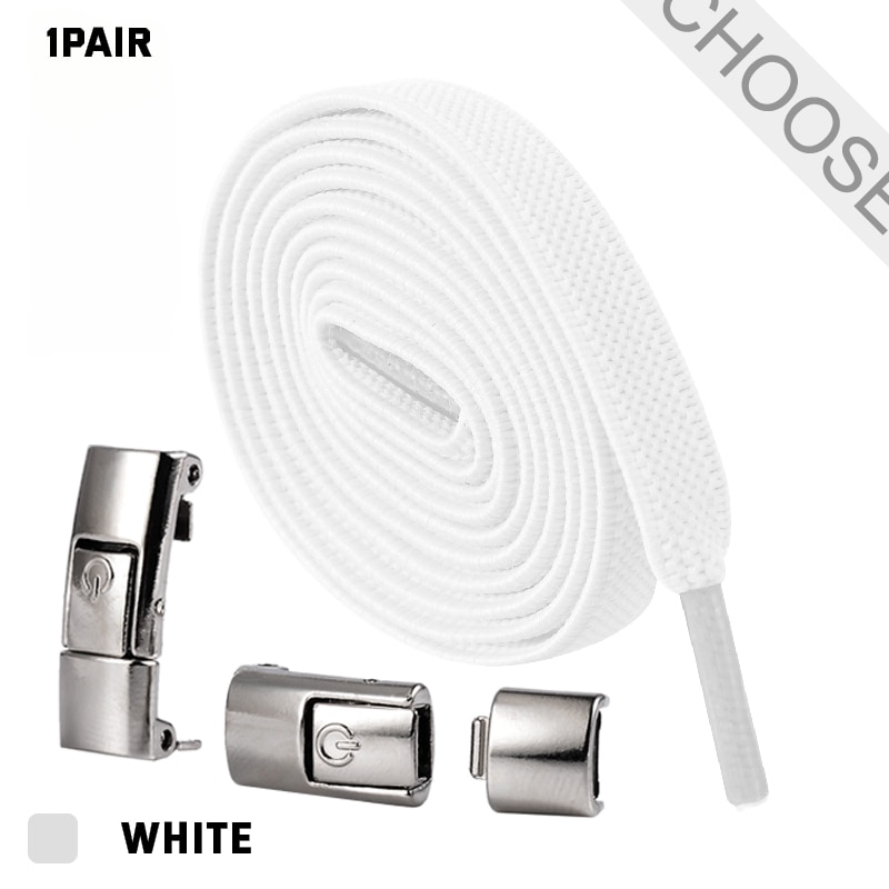 2022 Press Lock Shoelaces without ties Elastic Laces Sneaker 8MM Widened Flat No Tie Shoe laces Kids Adult Shoelace for Shoes