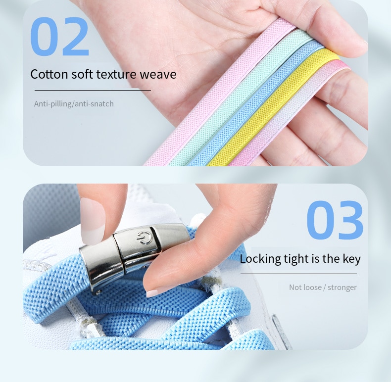 2022 Press Lock Shoelaces without ties Elastic Laces Sneaker 8MM Widened Flat No Tie Shoe laces Kids Adult Shoelace for Shoes