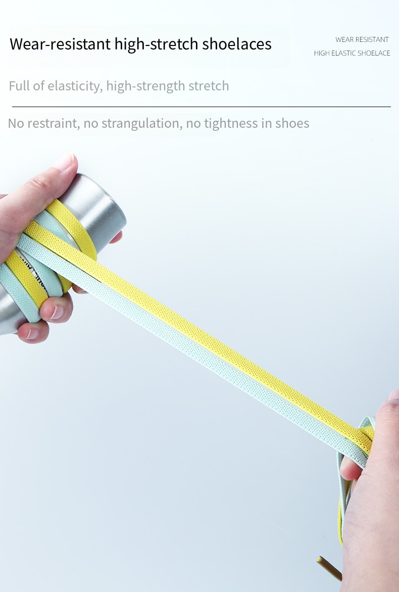 2022 Press Lock Shoelaces without ties Elastic Laces Sneaker 8MM Widened Flat No Tie Shoe laces Kids Adult Shoelace for Shoes