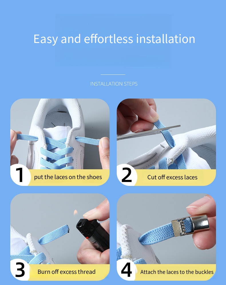 2022 Press Lock Shoelaces without ties Elastic Laces Sneaker 8MM Widened Flat No Tie Shoe laces Kids Adult Shoelace for Shoes