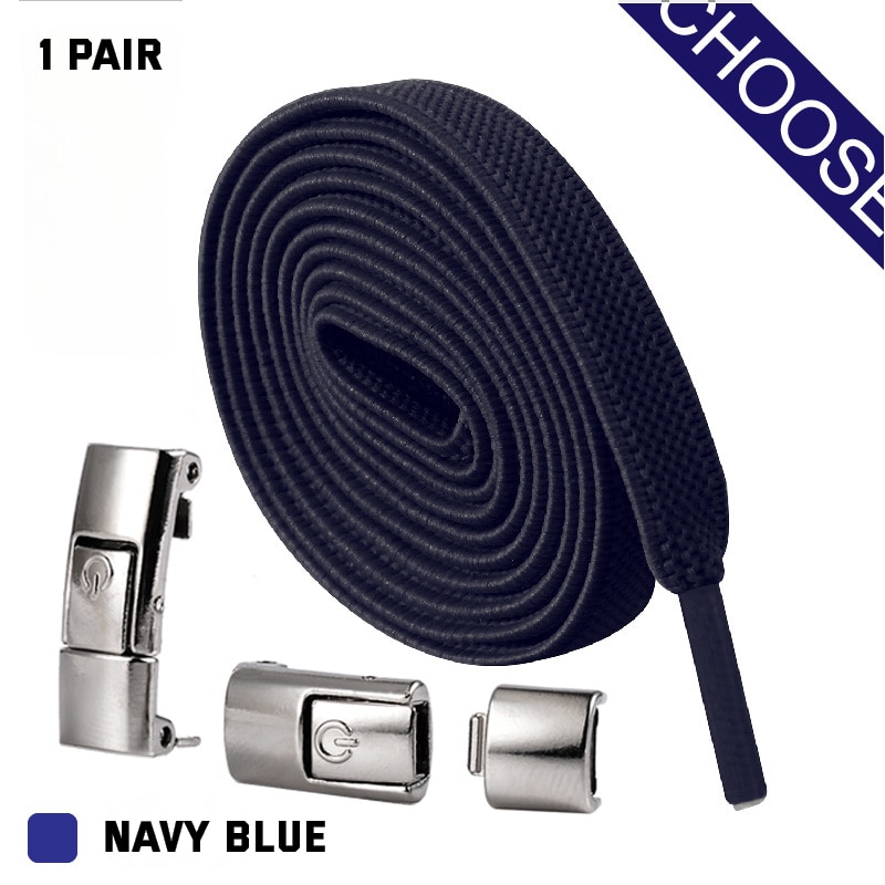 2022 Press Lock Shoelaces without ties Elastic Laces Sneaker 8MM Widened Flat No Tie Shoe laces Kids Adult Shoelace for Shoes
