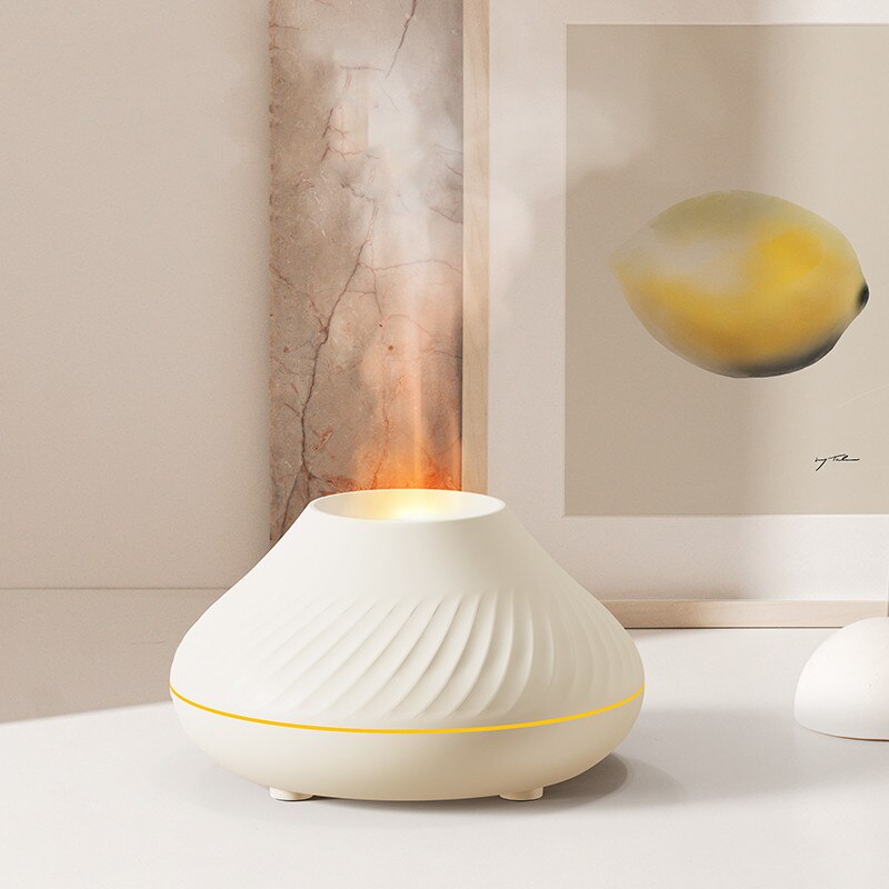 USB Air Humidifier Aroma Diffuser Humidifier Ultrasonic Cool Mist Maker Fogger Colorful LED Essential Oil Flame Lamp Diffuser