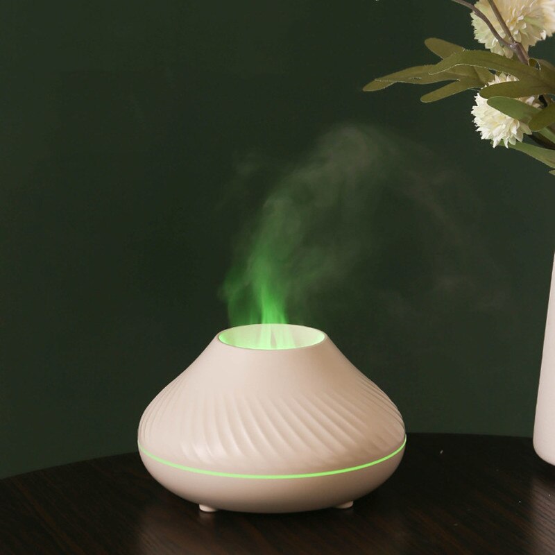 USB Air Humidifier Aroma Diffuser Humidifier Ultrasonic Cool Mist Maker Fogger Colorful LED Essential Oil Flame Lamp Diffuser