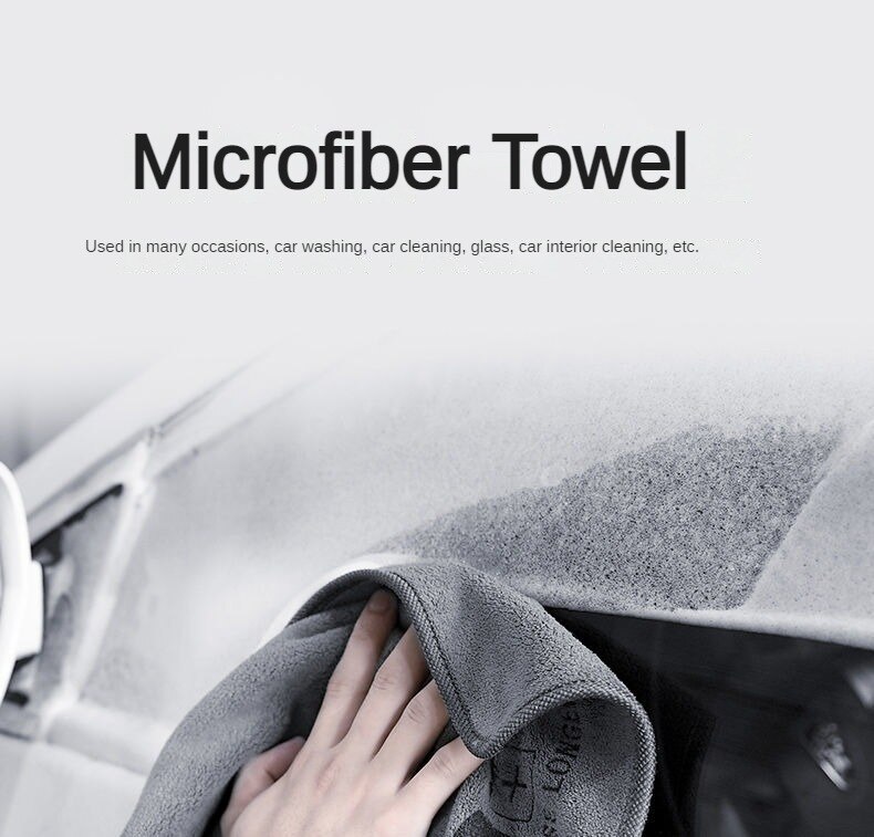 10pcs/5pcs/3pcs High-end Microfiber Auto Wash Towel Car Cleaning Drying Cloth Hemming Car Care Cloth Detailing Car Wash Towel