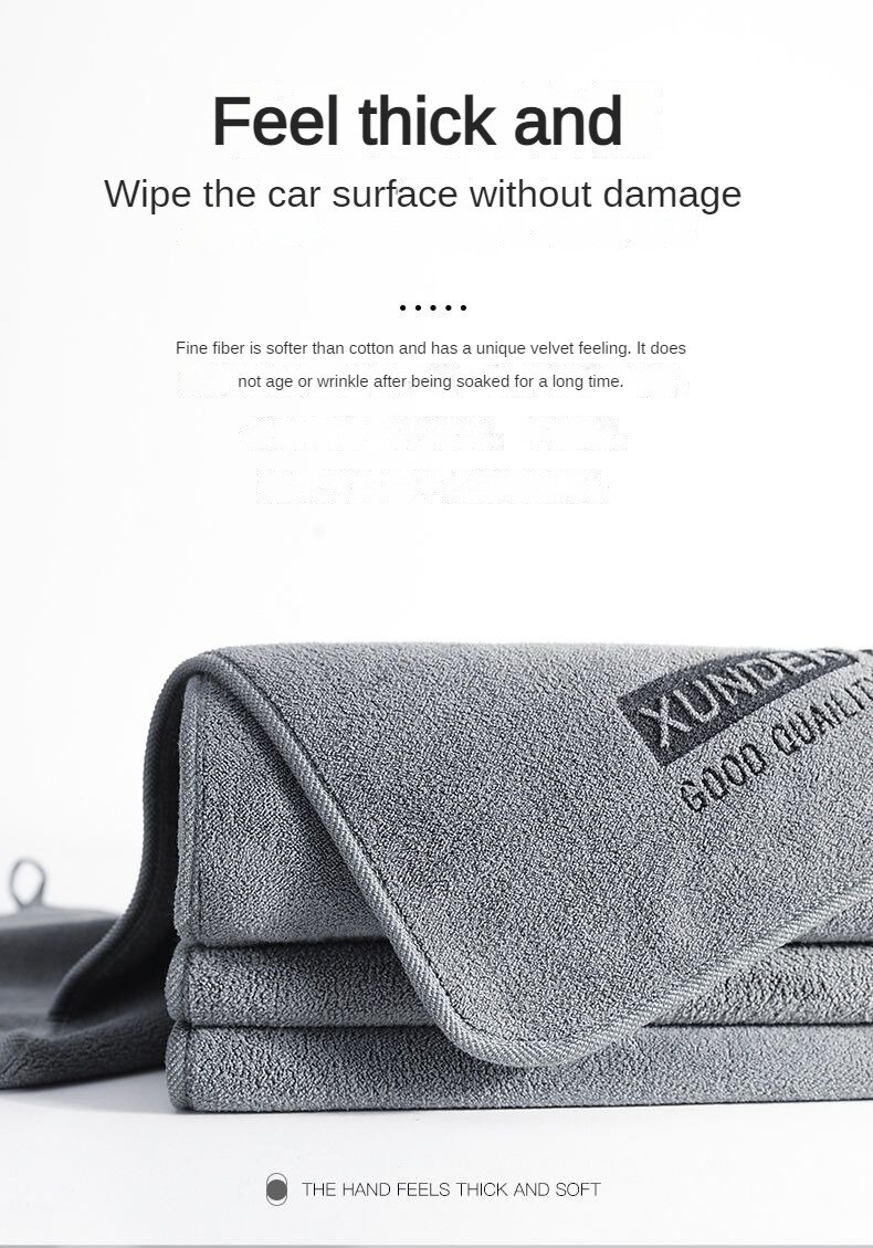10pcs/5pcs/3pcs High-end Microfiber Auto Wash Towel Car Cleaning Drying Cloth Hemming Car Care Cloth Detailing Car Wash Towel
